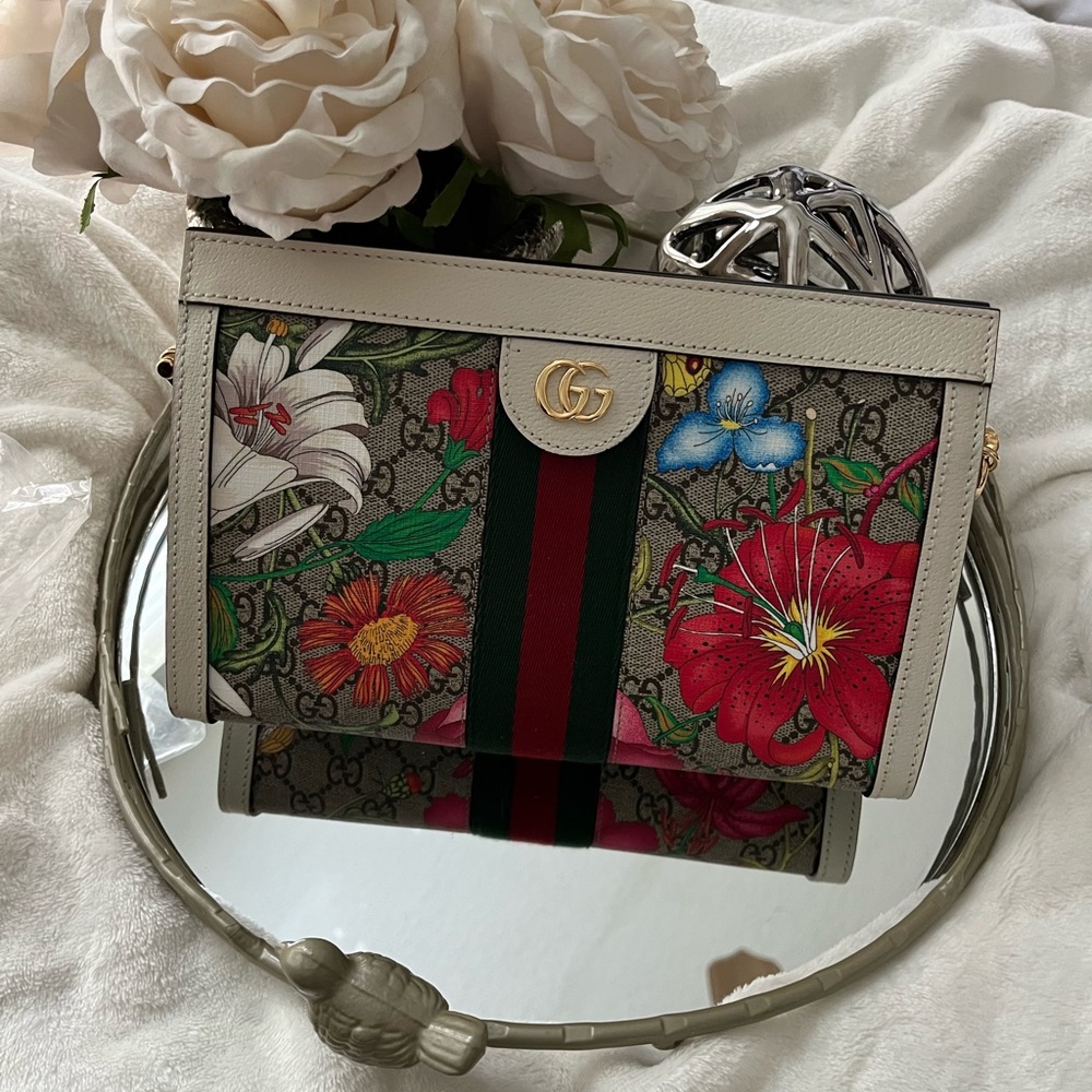 Gucci 503877 Ophidia GG Flora Small Shoulder Bag - Picture 11 of 12